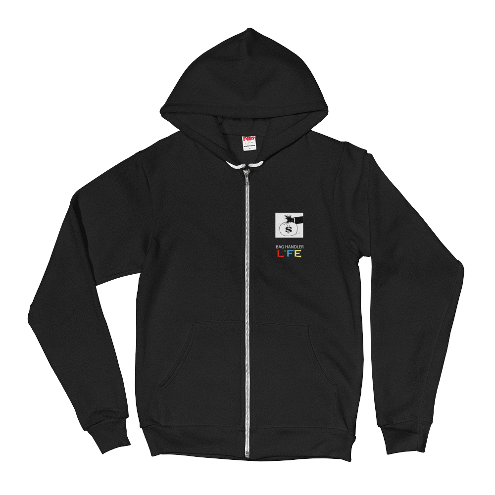 Bag Handler Zip Black Hoodie